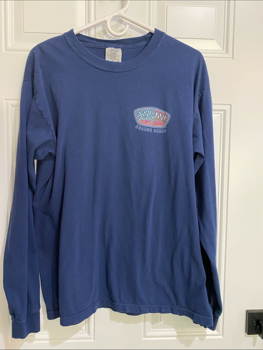 Ron Jon Navy Long Sleeve Tee with Small Surf Patch